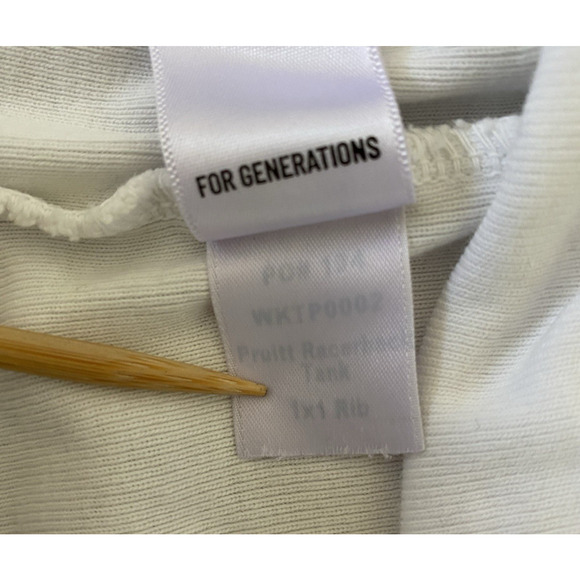 Rowan Women's Pruitt 100% Cotton White Racerback Tank S Minimalist Casual USA - Picture 6 of 9